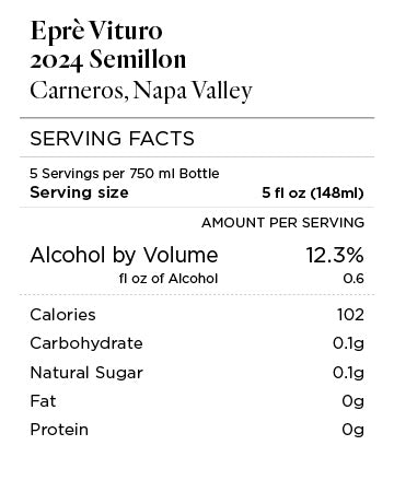 Eprè Vituro Semillon Serving Facts