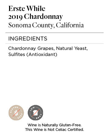 Erste While 2019 Chardonnay Sonoma County, California