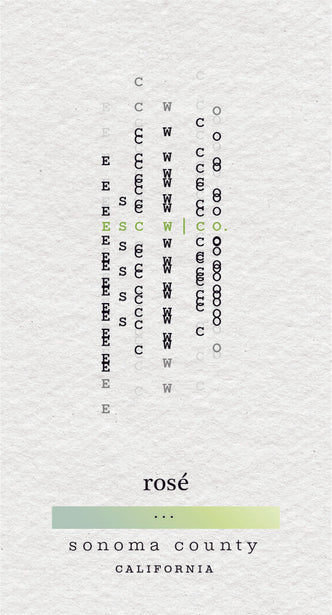 esc w|co NV Rosé Sonoma County, California