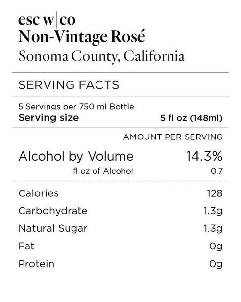 esc w|co NV Rosé Sonoma County, California