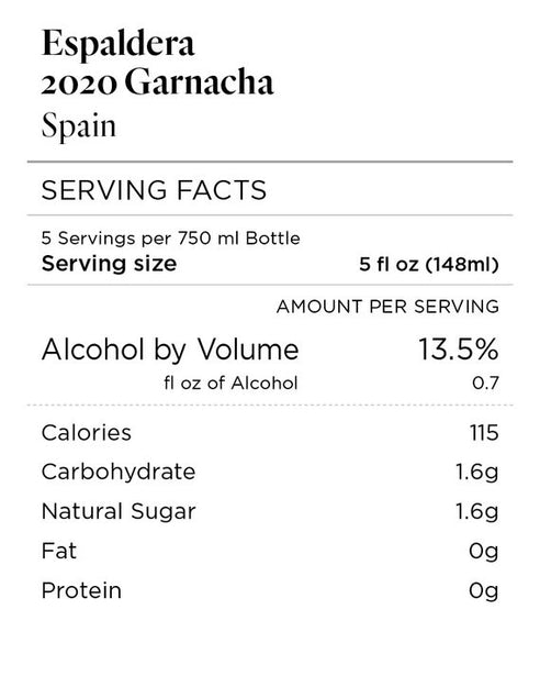 Espaldera 2020 Garnacha, Spain