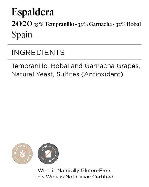 Espaldera 2020 Tempranillo - Garnacha - Bobal, Spain