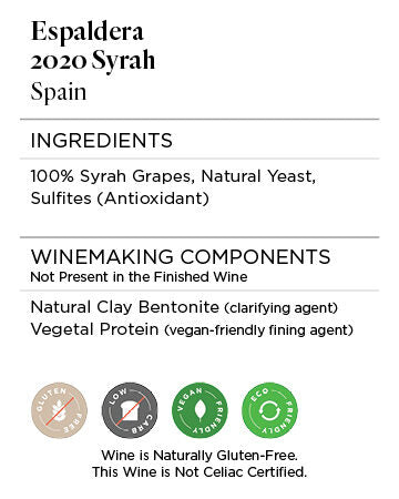 Espaldera 2020 Syrah, Spain