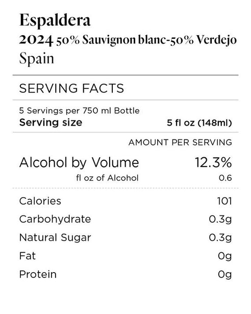 Espaldera 2024 50 Sauvignon blanc-50 Verdejo Spain