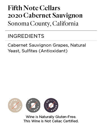 Fifth Note Cellars 2020 Cabernet Sauvignon Sonoma County, California