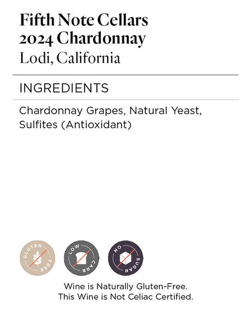 Fifth Note Cellars 2024 Chardonnay Lodi, California