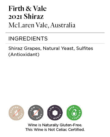 Firth & Vale 2021 Shiraz McLaren Vale, Australia