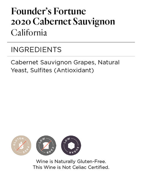 Founder's Fortune 2020 Cabernet Sauvignon California