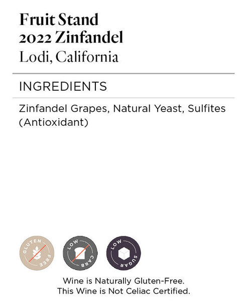 Fruit Stand 2022 Zinfandel Lodi, California