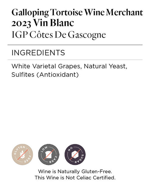 Galloping Tortoise Wine Merchant 2023 Vin Blanc Côtes De Gascogne IGP, France