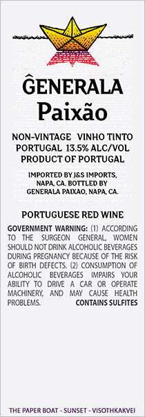 Ĝenerala Paixão NV Vinho Tinto, Portugal