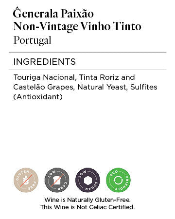 Ĝenerala Paixão NV Vinho Tinto, Portugal