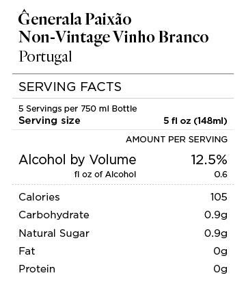 Ĝenerala Paixão NV Vinho Branco, Portugal