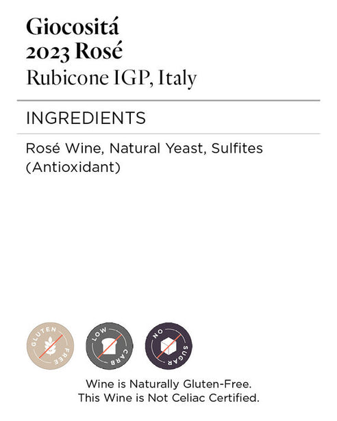 Giocositá 2023 Rosé Rubicone IGP, Italy