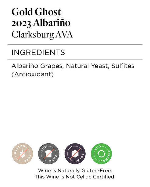 Gold Ghost 2023 Albariño Clarksburg AVA, California