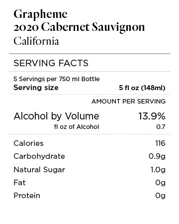 Grapheme 2020 Cabernet Sauvignon California