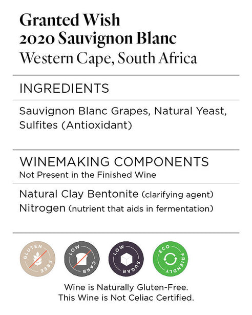 Granted Wish 2020 Sauvignon Blanc Western Cape, South Africa