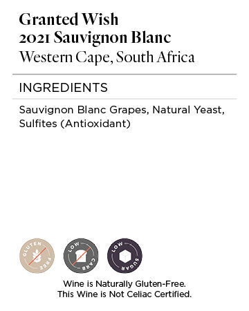Granted Wish 2021 Sauvignon Blanc Western Cape, South Africa