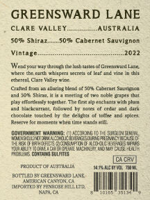 Greensward Lane 2022 Shiraz Cabernet Sauvignon Clare Valley, Australia