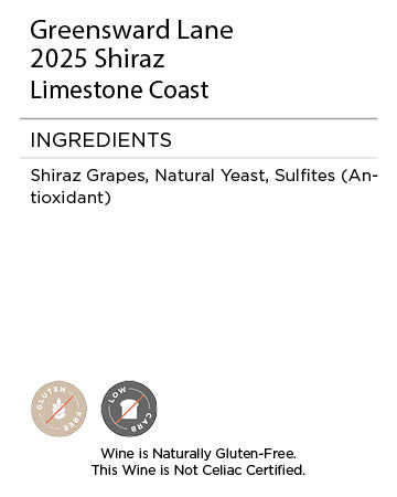 Greensward Lane Shiraz Serving Facts