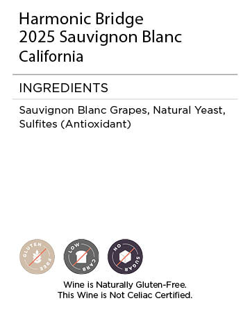 Harmonic Bridge Sauvignon serving facts