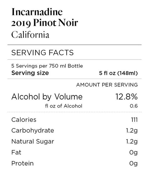 Incarnadine 2019 Pinot Noir California