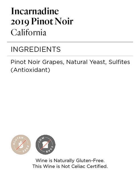Incarnadine 2019 Pinot Noir California