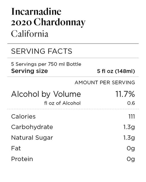 Incarnadine 2020 Chardonnay California