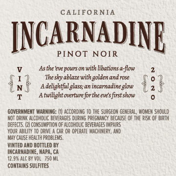 Incarnadine 2020 Pinot Noir California