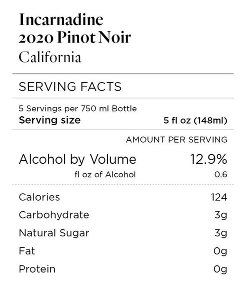 Incarnadine 2020 Pinot Noir California