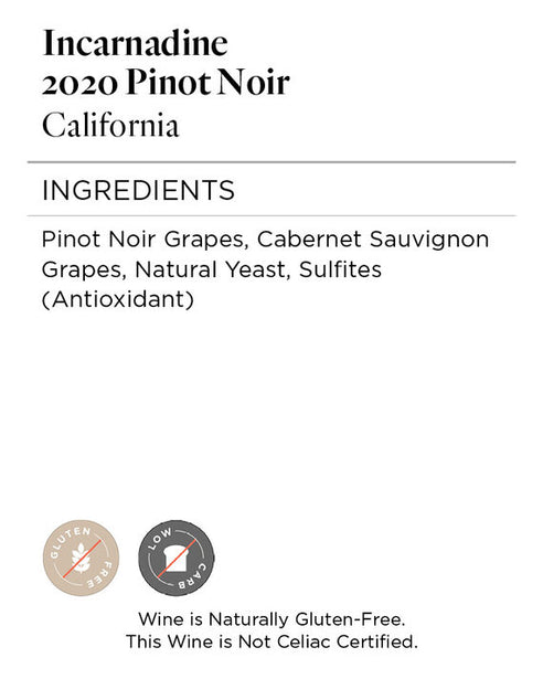 Incarnadine 2020 Pinot Noir California