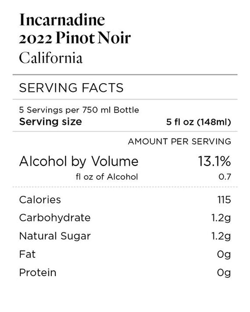 Incarnadine 2022 Pinot Noir, California