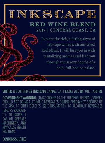 Inkscape 2017 Red Blend Central Coast, California