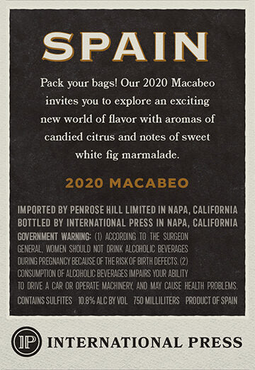 International Press 2020 Macabeo Spain