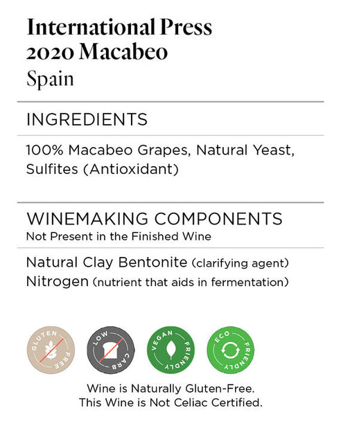 International Press 2020 Macabeo Spain