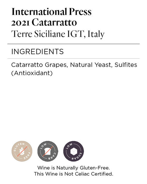 International Press 2021 Catarratto Terre Siciliane IGT, Italy