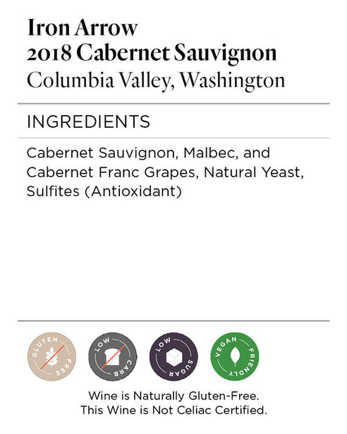 Iron Arrow 2018 Cabernet Sauvignon Columbia Valley, Washington 