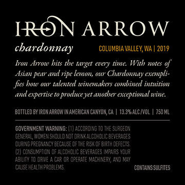 Iron Arrow 2019 Chardonnay Columbia Valley, Washington