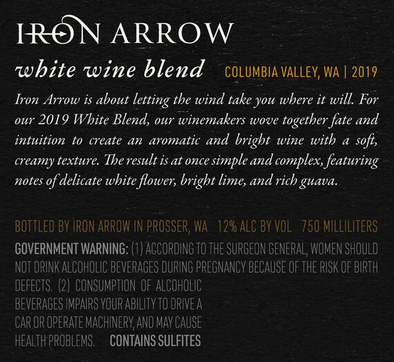 Iron Arrow 2019 White Blend Columbia Valley, Washington 