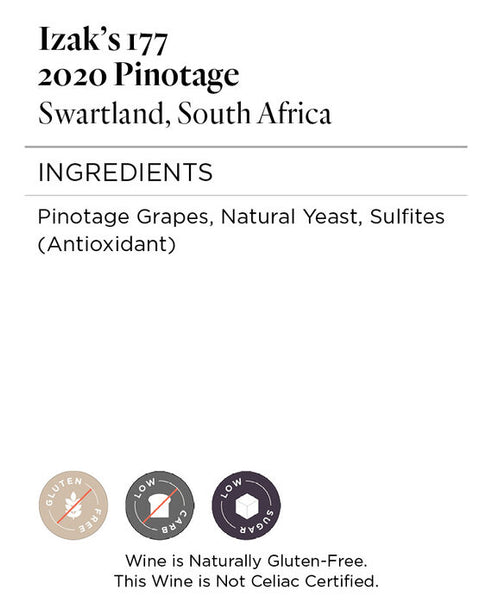 Izak's 177 2020 Pinotage Swartland, South Africa