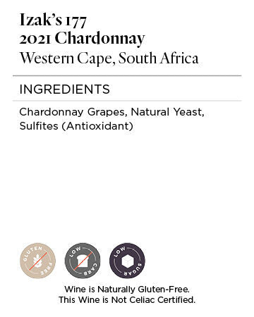 Izak's 177 2021 Chardonnay Western Cape, South Africa