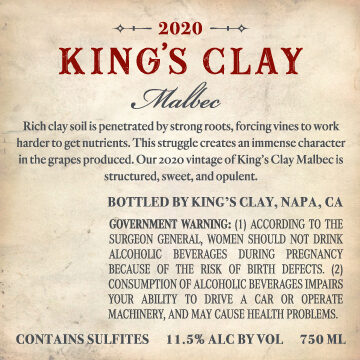 King's Clay 2020 Special Reserve Malbec California