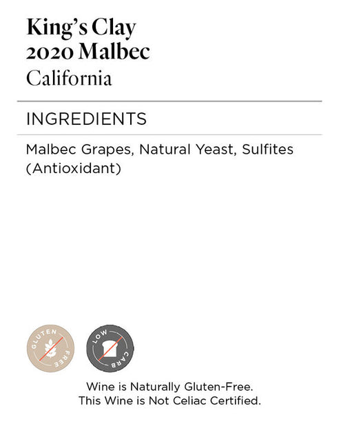 King's Clay 2020 Special Reserve Malbec California
