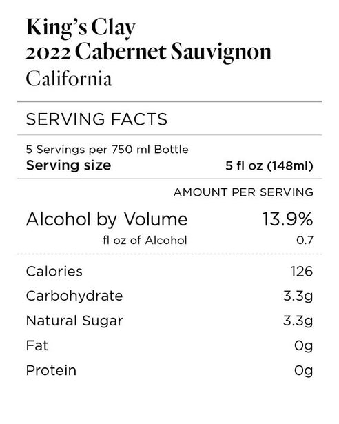 King's Clay 2022 Cabernet Sauvignon, California