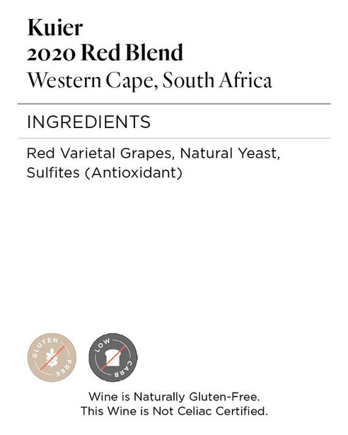 Kuier 2020 Red Blend Western Cape, South Africa