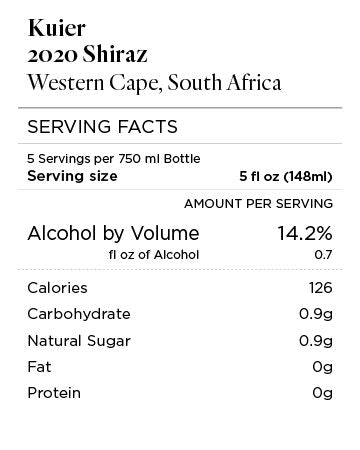Kuier 2020 Shiraz Western Cape, South Africa