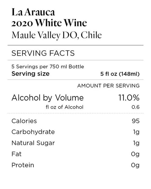 La Arauca 2020 White Wine Maule Valley DO, Chile