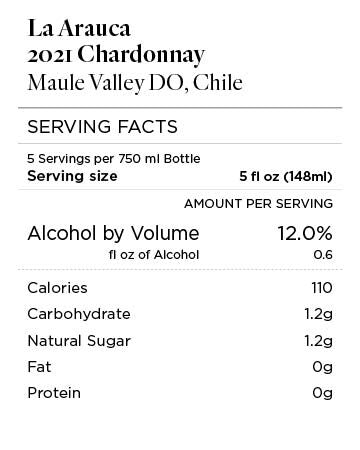 La Arauca 2021 Chardonnay Maule Valley DO, Chile