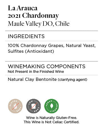 La Arauca 2021 Chardonnay Maule Valley DO, Chile