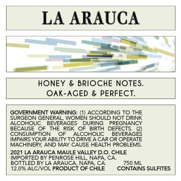 La Arauca 2021 Chardonnay Maule Valley DO, Chile